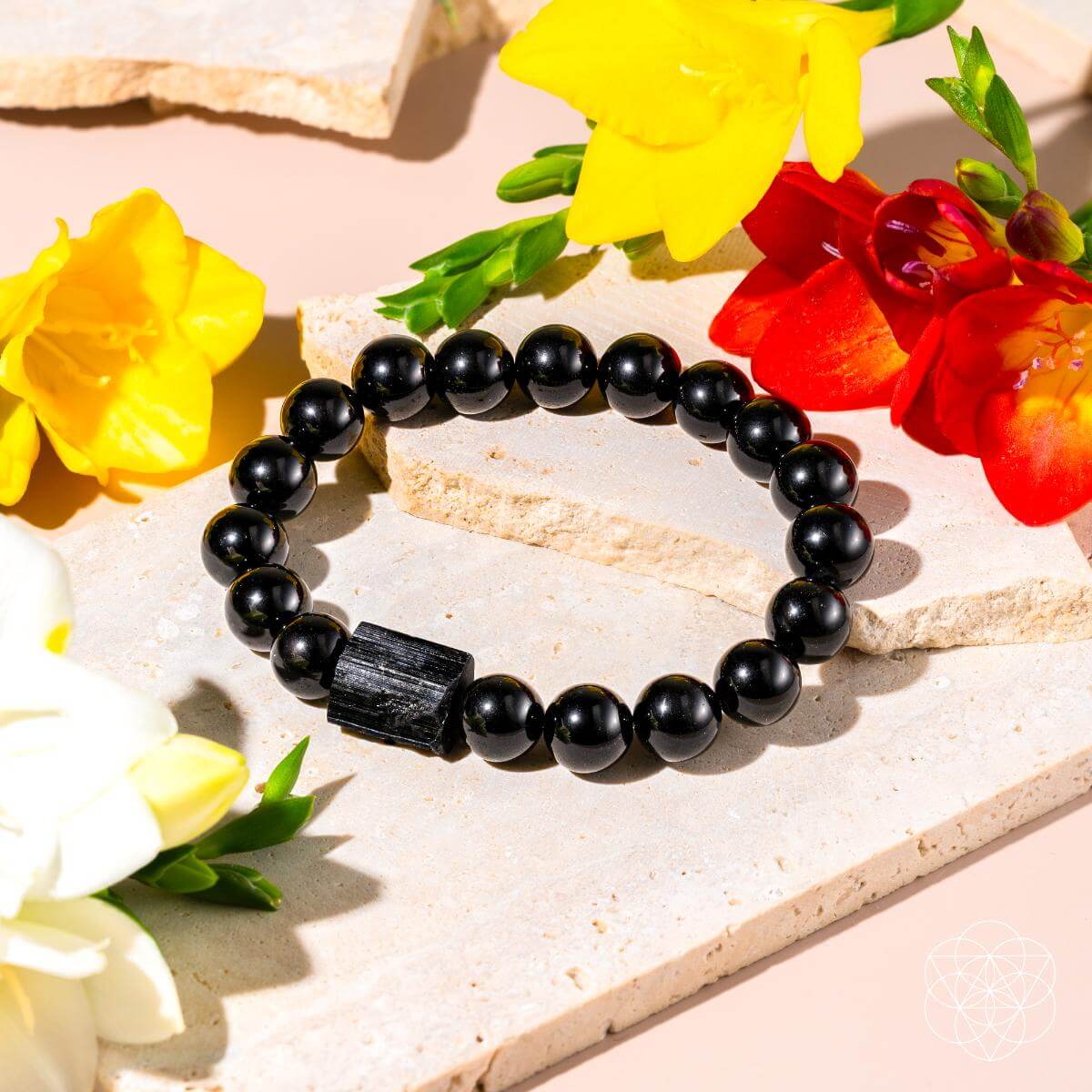 Black Obsidian & Tourmaline Bracelet | Habit Breaker