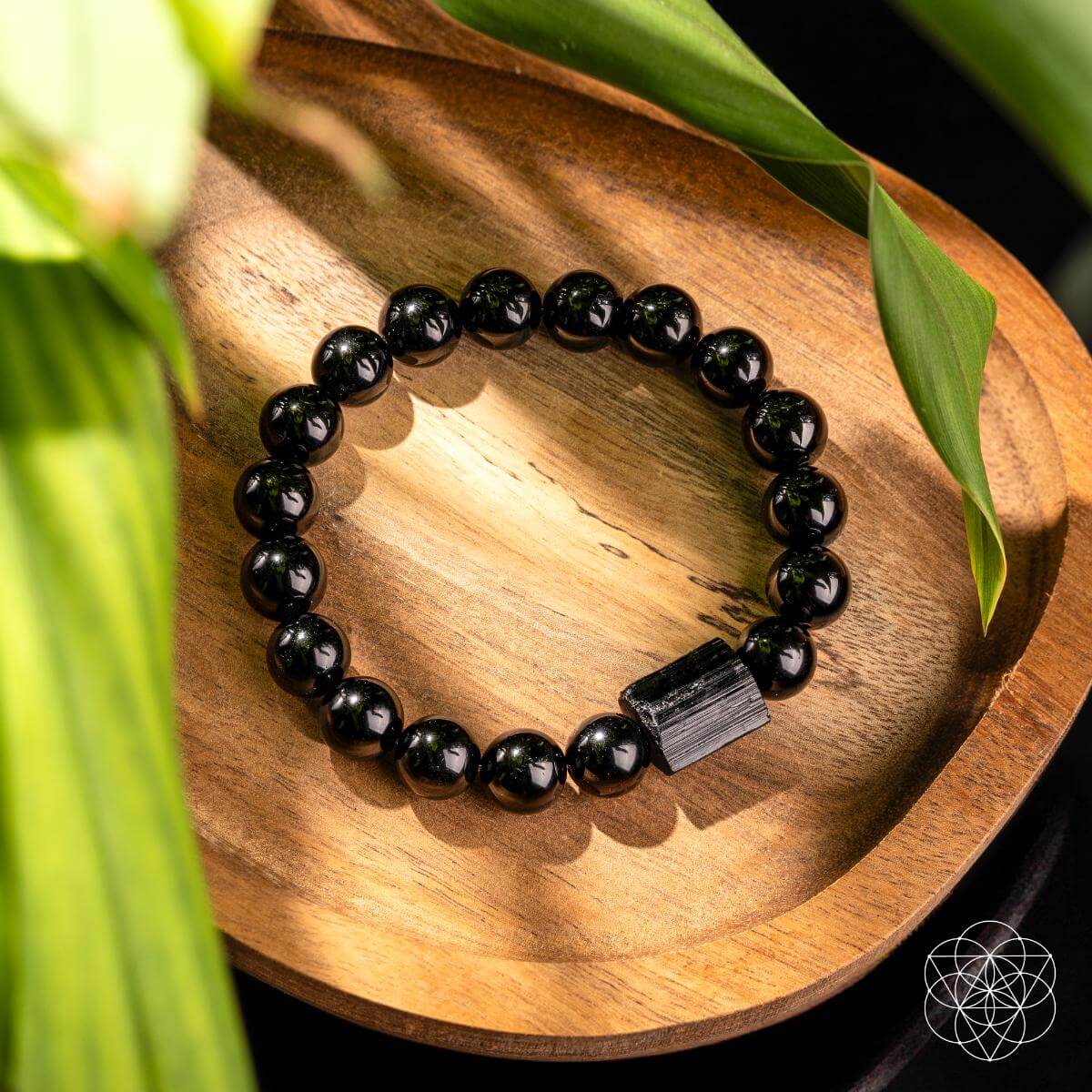 Black Obsidian & Tourmaline Bracelet | Habit Breaker