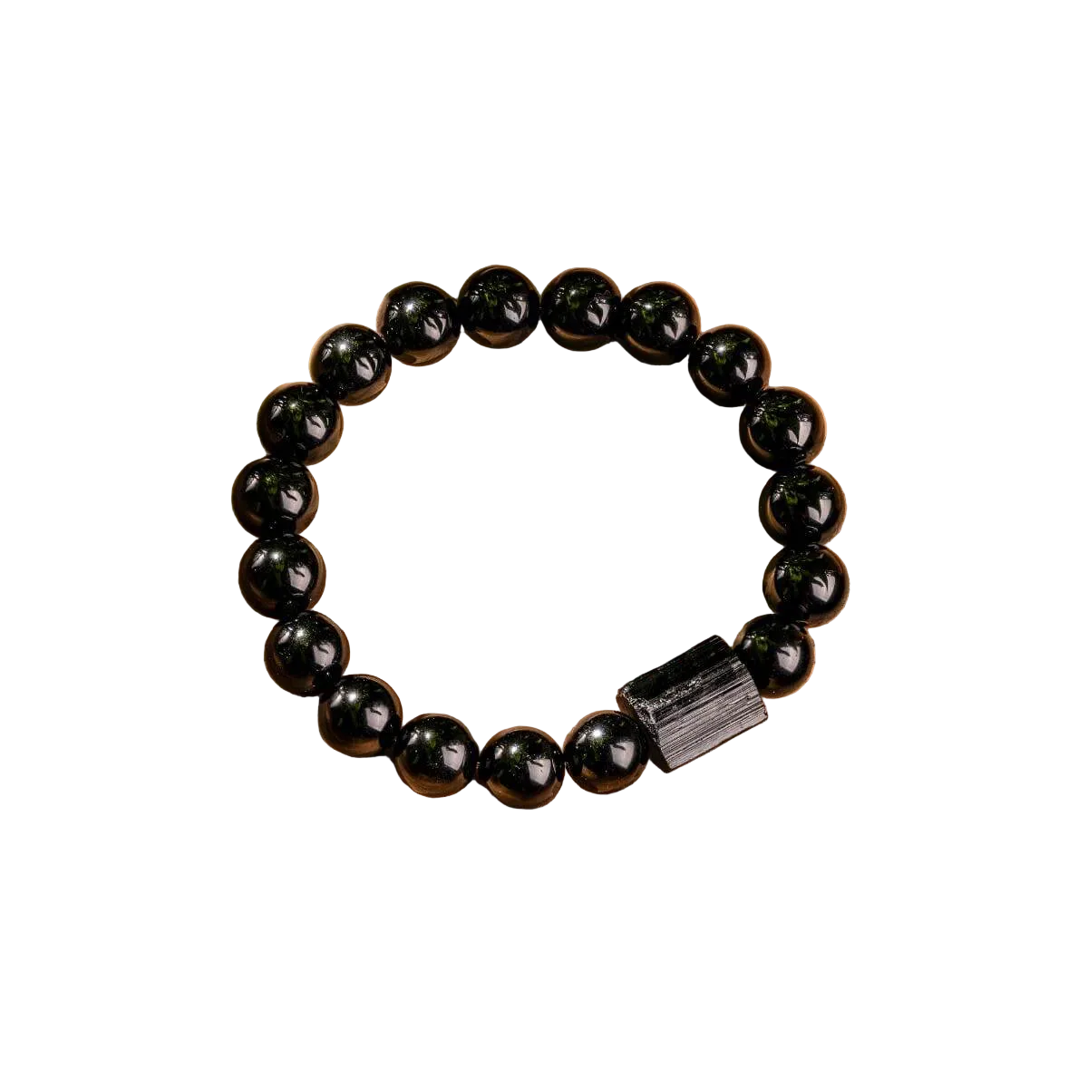 Black Obsidian & Tourmaline Bracelet | Habit Breaker