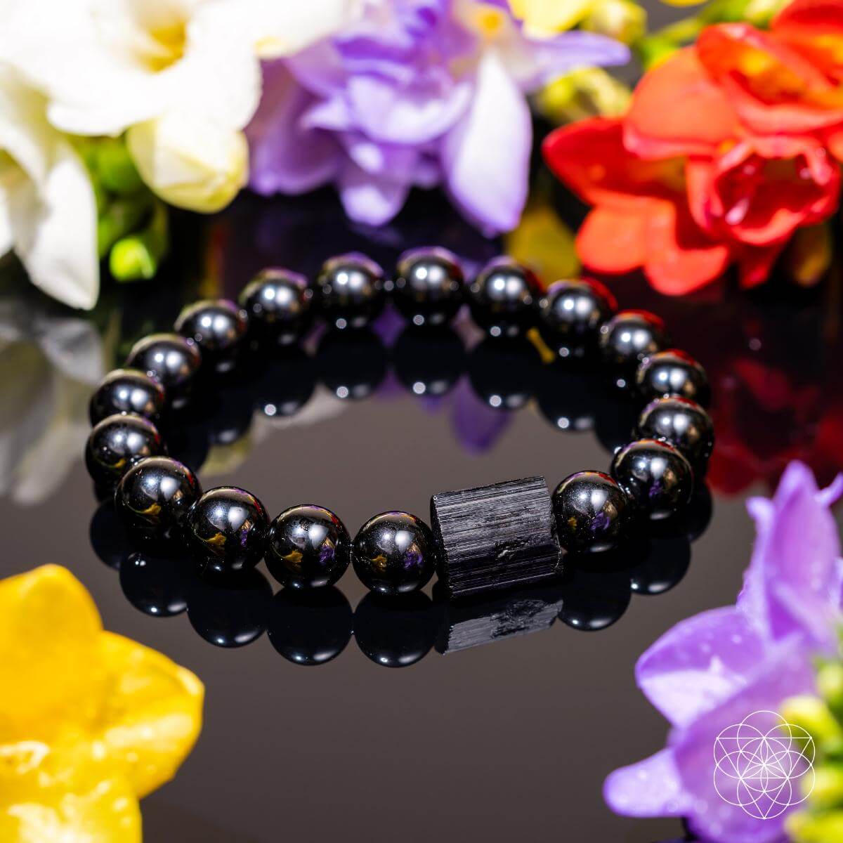 Black Obsidian & Tourmaline Bracelet | Habit Breaker