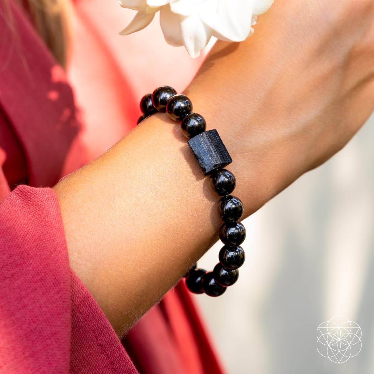 Black Obsidian & Tourmaline Bracelet | Habit Breaker