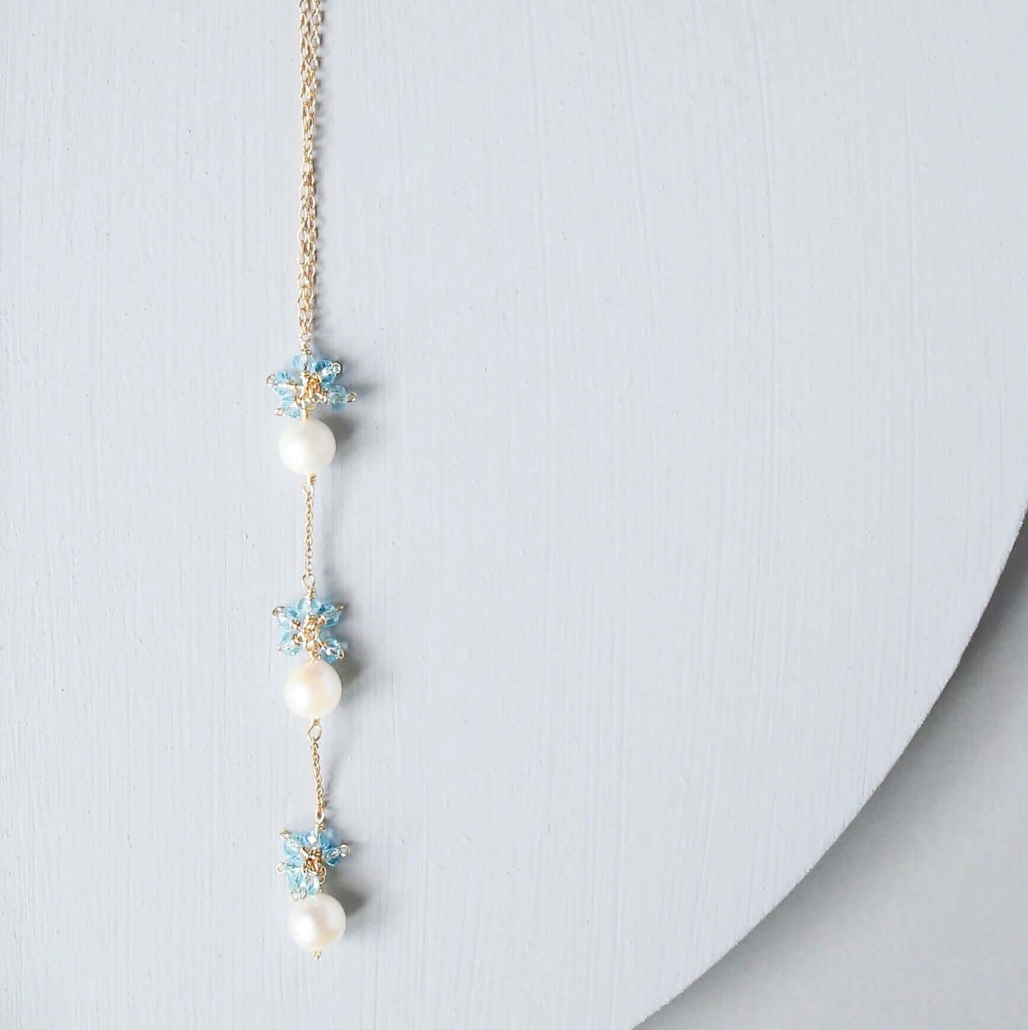 Pearl & Gemstone Y-Drop Necklace