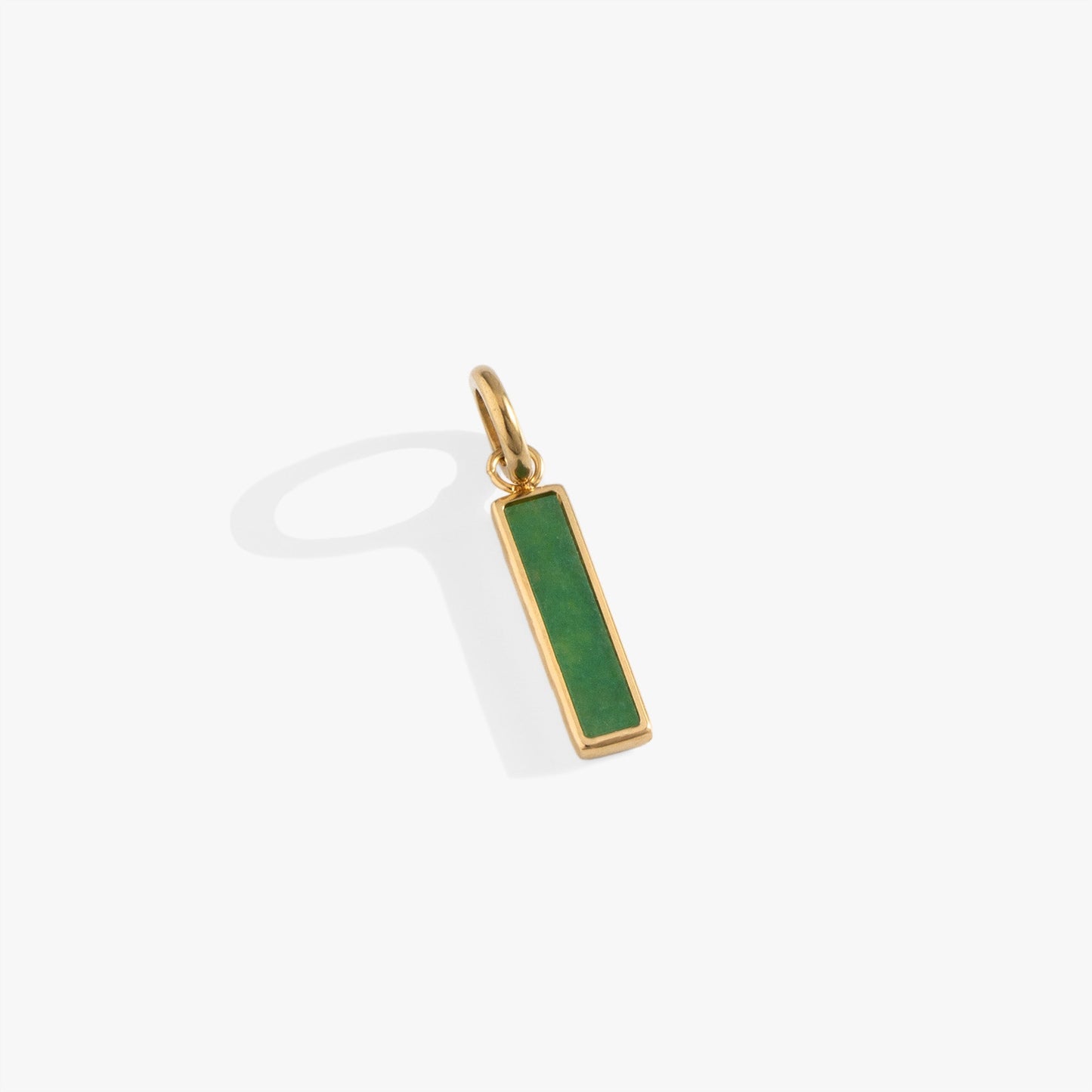 Green Aventurine Interchangeable Bar Charm – Gold Stainless Steel