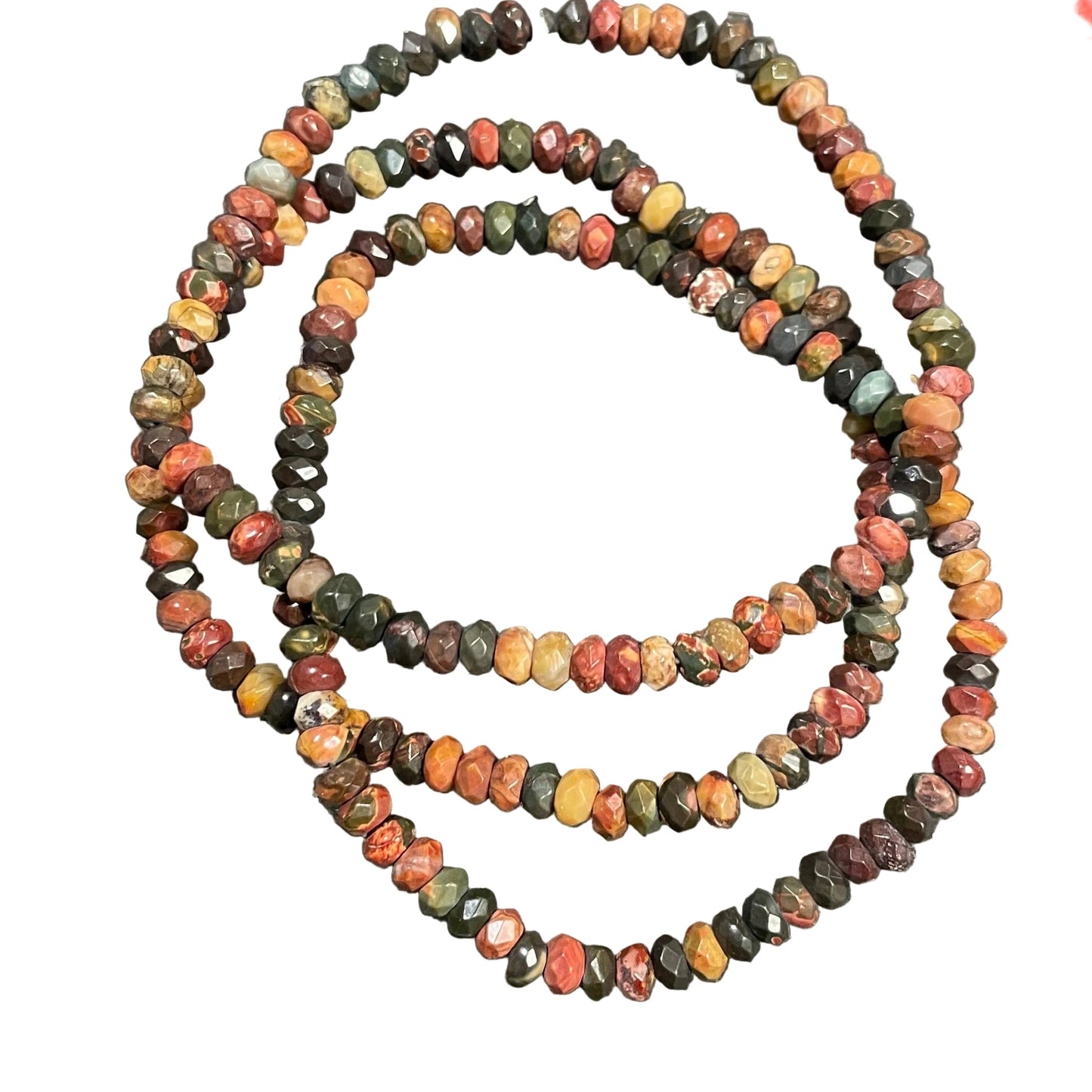 2-4 mm Gem Cut Mixed Jasper Bracelet - 1 bracelet