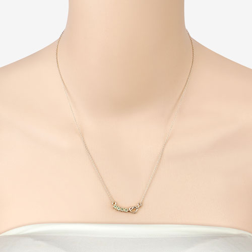 Genuine Peridot Heart Necklace in 18K Gold Plated Sterling Silver — 0.28 ctw