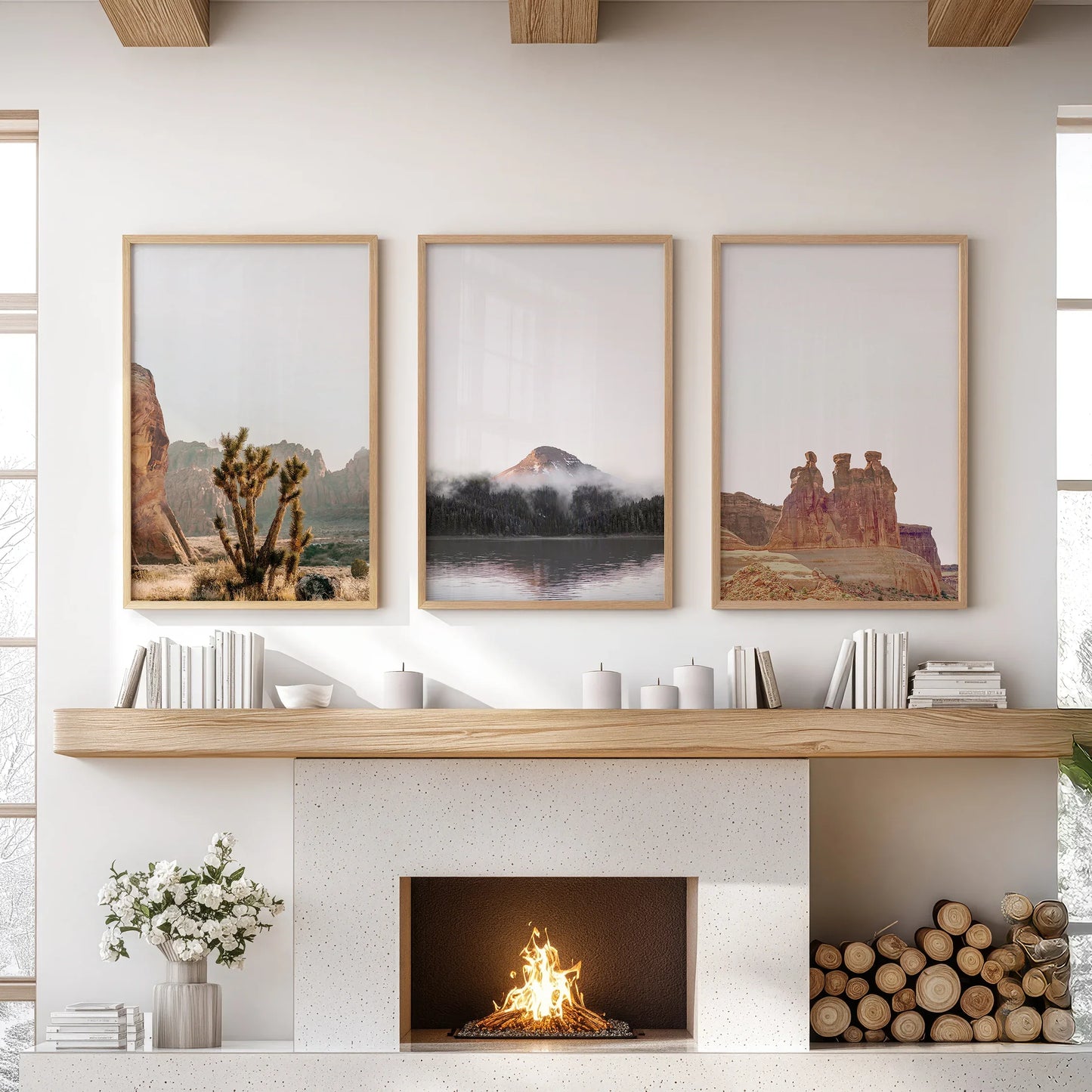 Southwest Desert Wall Art Set of 3 | Canyon, Red Rock & Desert Landscape Prints