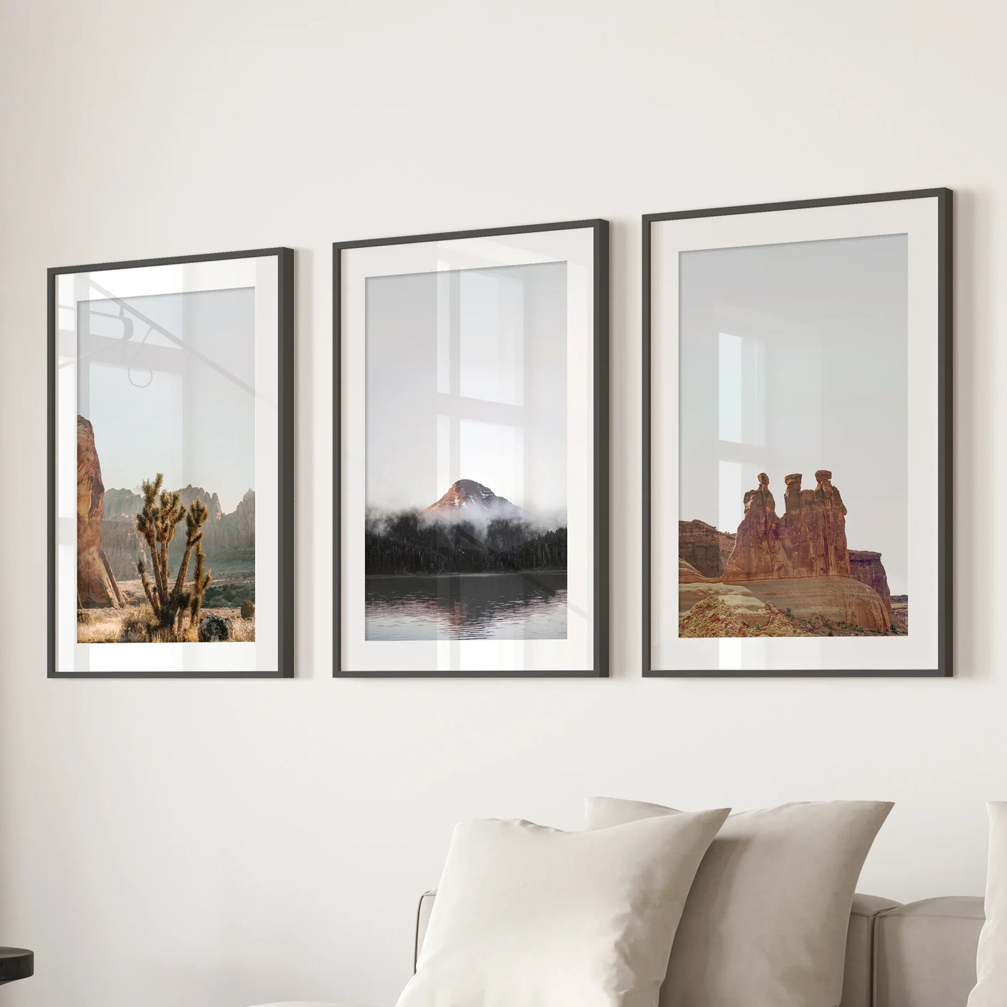 Southwest Desert Wall Art Set of 3 | Canyon, Red Rock & Desert Landscape Prints