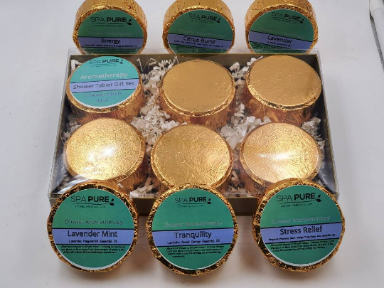 Luxury Aromatherapy Shower Tablet Gift Set | 6 Essential Oil Blends