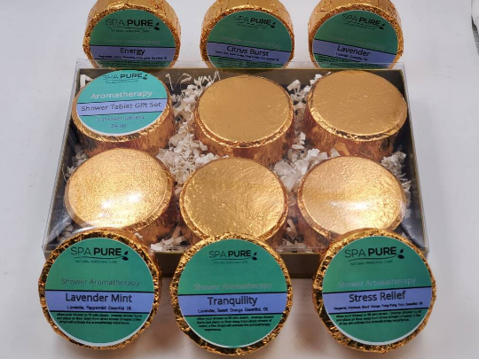 Luxury Aromatherapy Shower Tablet Gift Set | 6 Essential Oil Blends