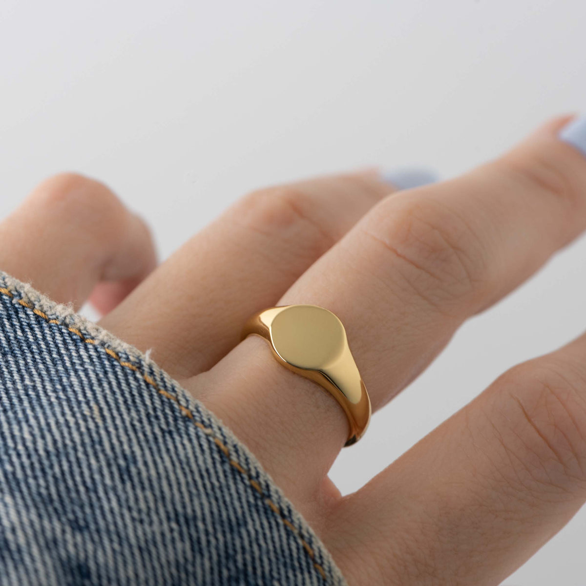 Minimalist Sterling Silver Signet Ring