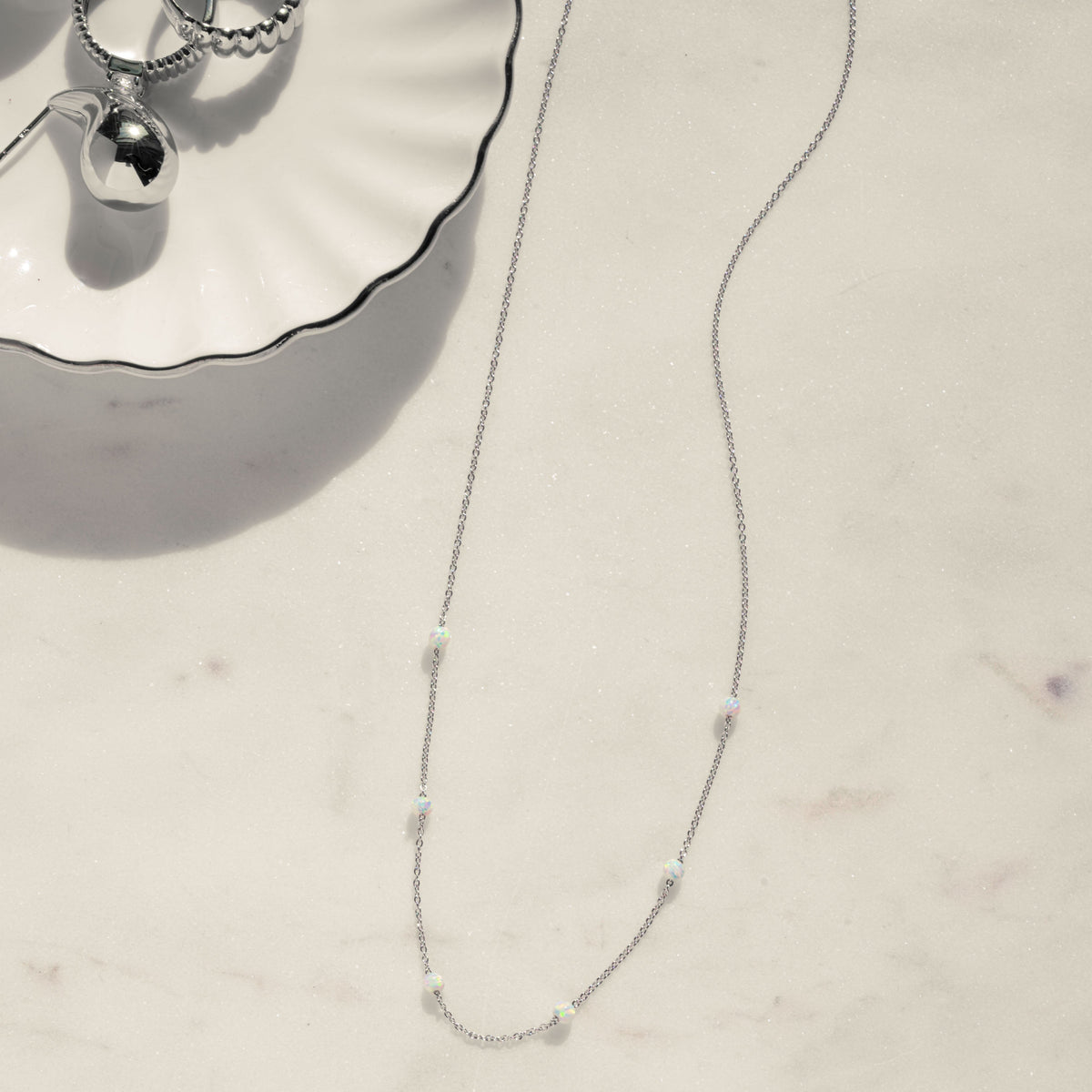 Opal Beaded Necklace