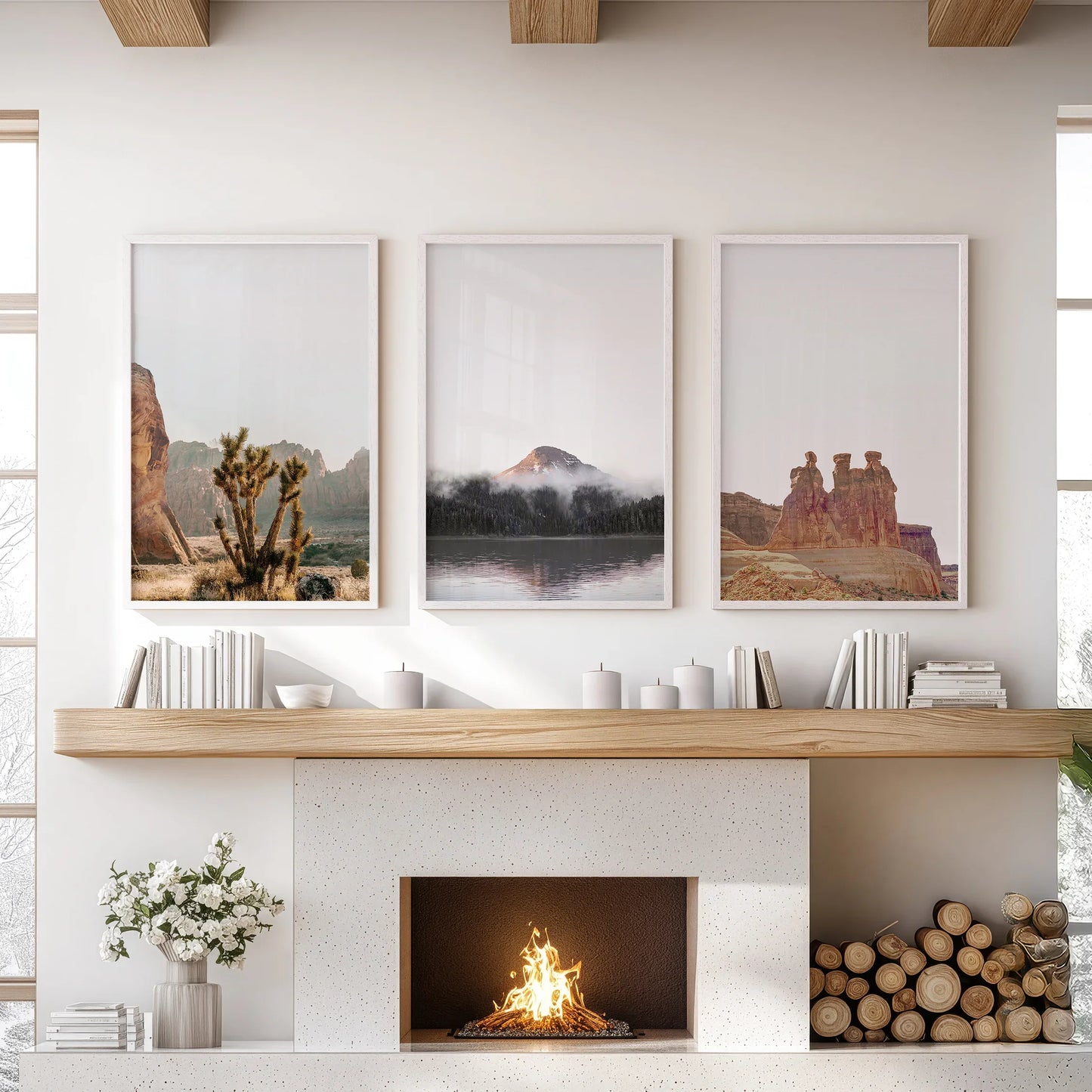 Southwest Desert Wall Art Set of 3 | Canyon, Red Rock & Desert Landscape Prints