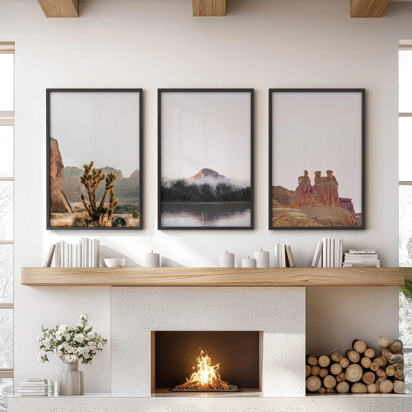 Southwest Desert Wall Art Set of 3 | Canyon, Red Rock & Desert Landscape Prints