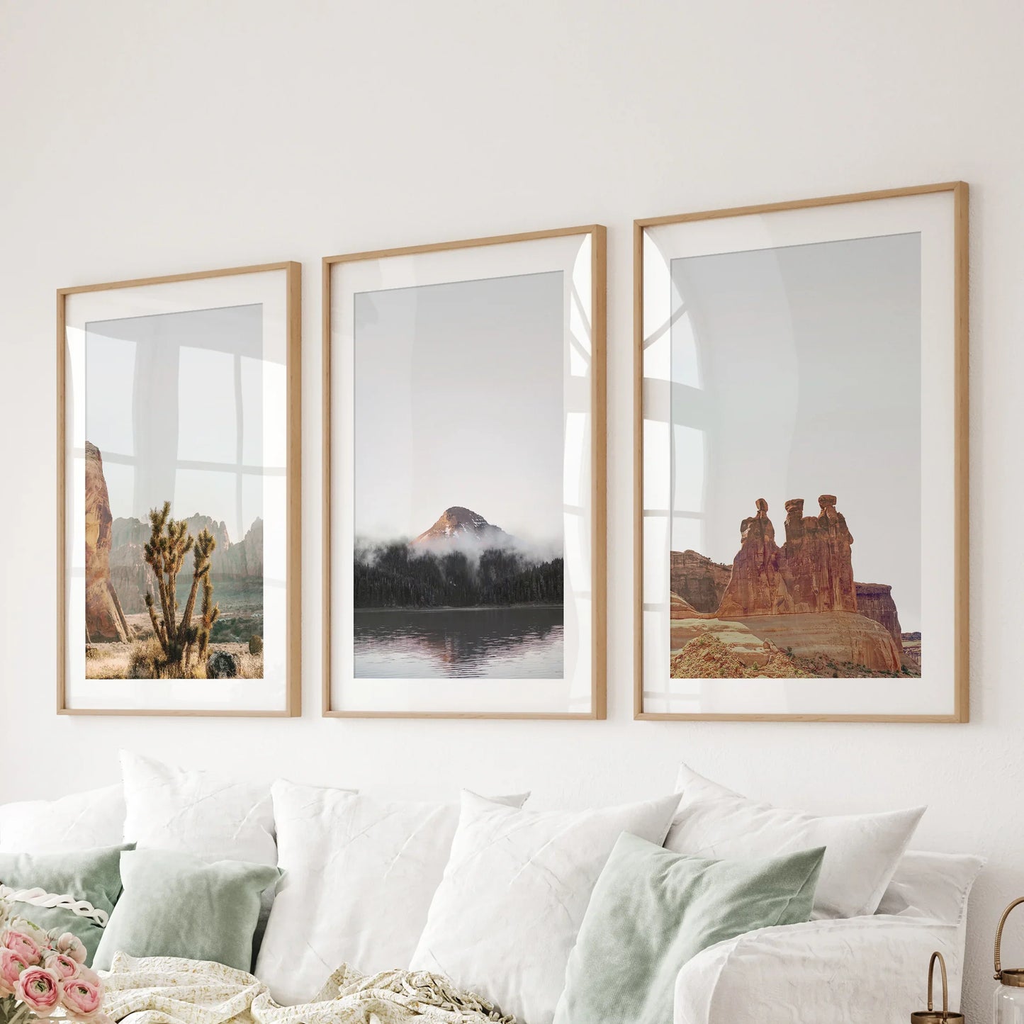 Southwest Desert Wall Art Set of 3 | Canyon, Red Rock & Desert Landscape Prints