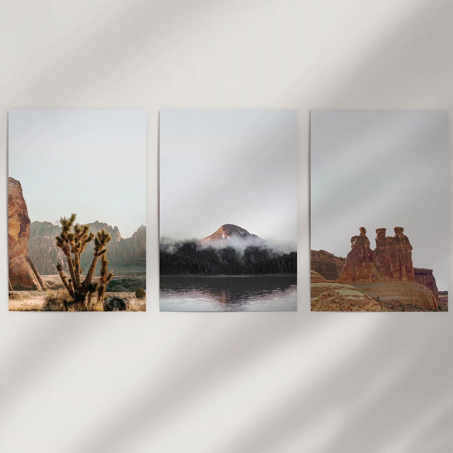 Southwest Desert Wall Art Set of 3 | Canyon, Red Rock & Desert Landscape Prints